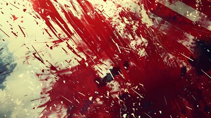 Abstract red and white paint splash background 