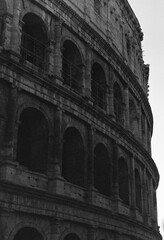 Black and white film photo of  Colosseum