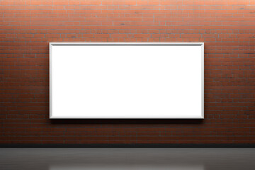 Obraz premium Blank White Wall frame mockup, 3d render 