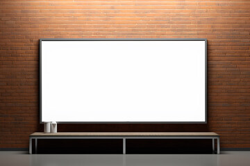 Obraz premium Blank White Wall frame mockup, 3d render 