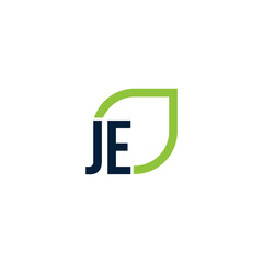 Initial JE logo grows vector, develops, natural, organic, simple, financial logo suitable for your company.