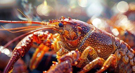 Closeup of Fresh Live Louisiana Crawfish for Sale in New Orleans - Ideal for Cajun-style Cookery