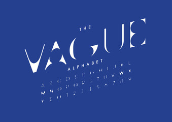 Vector of stylized modern font and alphabet