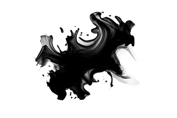 black and white splashes on white Generatve Ai