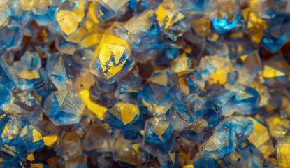 Multi-colored crystal mineral stone. Gems. Mineral crystals in the natural environment. Texture of...