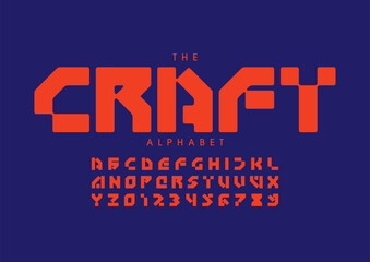 Fototapeta premium Vector of stylized modern font and alphabet