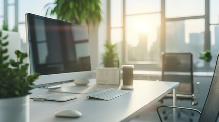 A Bright And Spacious Office Designed With A Modern Aesthetics.