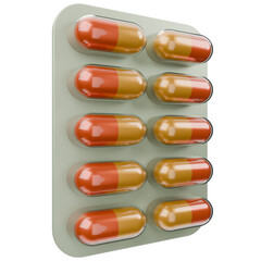 pills isolated on white background