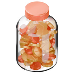 glass jar with medicine
