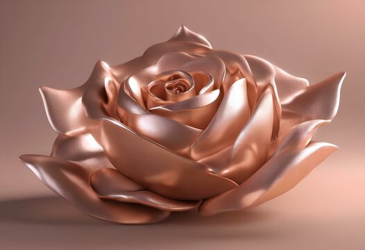 Rose model, rose gold rose
