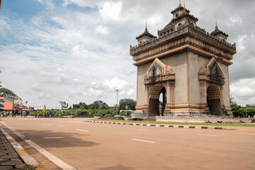 Patuxai park Vientiane,Laos, the capital city of Laos