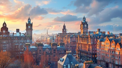 Glasgow Victorian Modern Skyline
