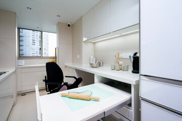 Wheelchair in the kitchen