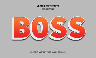 Boss editable text effect trending style modern