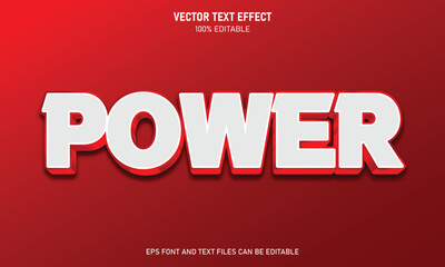 Power editable text effect trending style modern