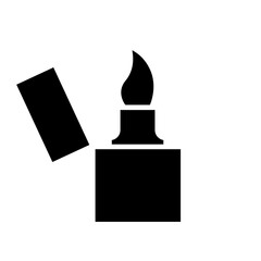 Lighter icon vector. Cigarette lighter illustration sign. Fire symbol or logo.