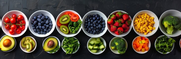 berries fruits in plates food