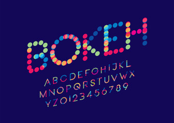 Vector of stylized modern font and alphabet