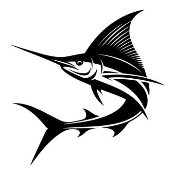 recommend clip art: Sailfish marlin silhouette. Vector illustration