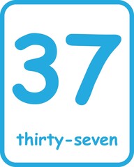 Flashcard for homeschool, Kindergarten and Pre-Flashcard Numbers for Kids. School Activity. Flash cards for practicing reading skills. Learning numbers for preschool.
