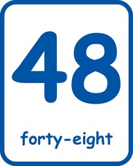 Flashcard for homeschool, Kindergarten and Pre-Flashcard Numbers for Kids. School Activity. Flash cards for practicing reading skills. Learning numbers for preschool.
