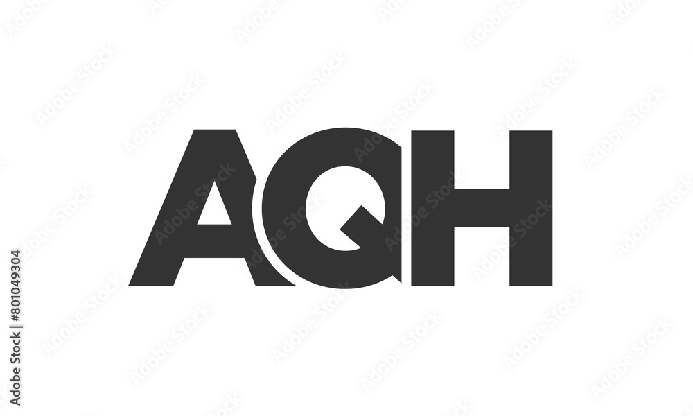 Poster aqh logo design template with strong and modern bold text. initial based vector logotype featuring s