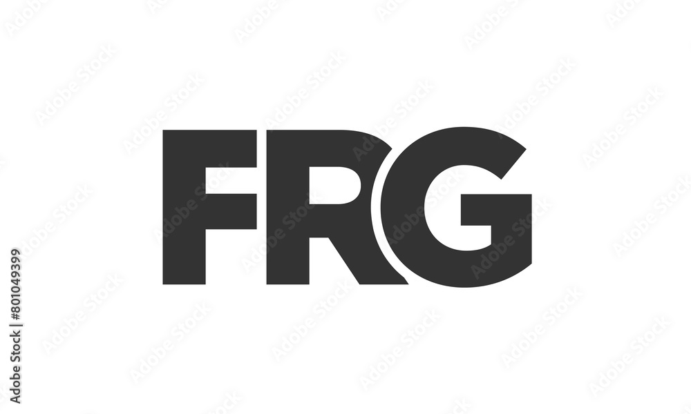 Poster frg logo design template with strong and modern bold text. initial based vector logotype featuring s
