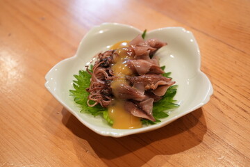 Firefly Squid with Vinegar Miso - 日本料理 ホタルイカ 酢味噌和え