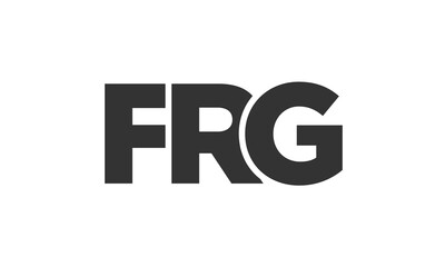 FRG logo design template with strong and modern bold text. Initial based vector logotype featuring simple and minimal typography. Trendy company identity.