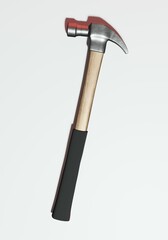 3d render of isolated claw hammer with for home repair tool or weapon