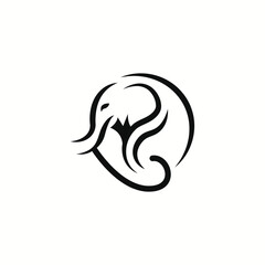 Elephant logo design template vector