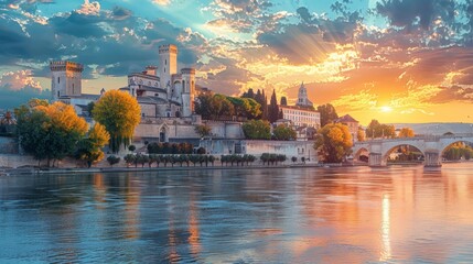 Avignon Papal Palace Skyline
