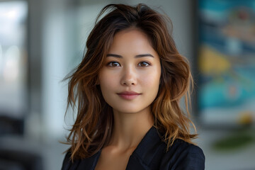 Asian Businesswoman Portrait in Office