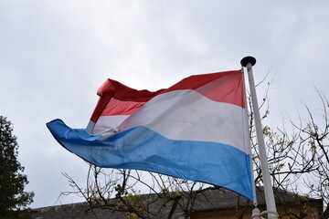 flag of Luxembourg in the wind