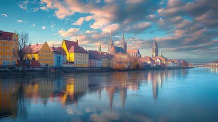 Regensburg UNESCO Heritage Skyline