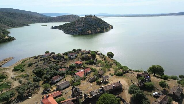 Bafa Lake Drone View in Turkey