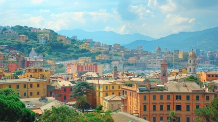 Genoa Historic Port Skyline