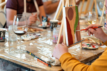 Painting workshop. Sip and paint event.
