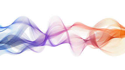 Dance to the rhythm of progress with rhythmic gradient lines in a single wave style isolated on solid white background