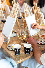Painting workshop. Sip and paint event.