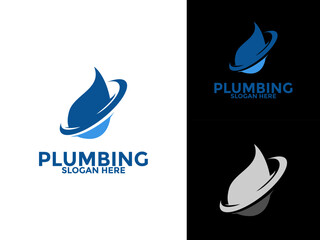 Plumbing Service Logo Vector, Water Service Logo Template