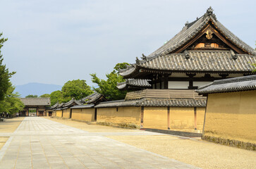 Horyuji Temple in Nara Prefecture, Japan.