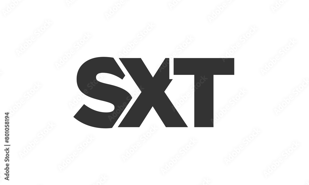 Fototapete sxt logo design template with strong and modern bold text. initial based vector logotype featuring s