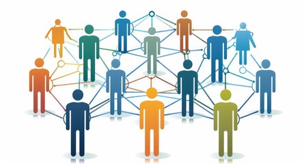 Stakeholder Analysis Network. Illustration of Teamwork and Business Management in an Organisational