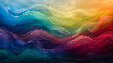 Chromatic spectrum waves embodying the journey towards new horizons.