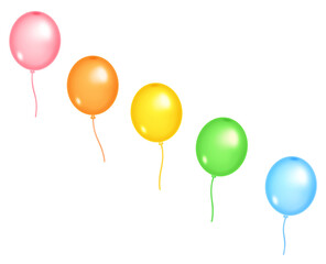 This is an illustration of colorful balloons.
