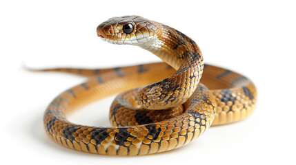 Obraz premium A stunning king cobra, alone against a white backdrop.