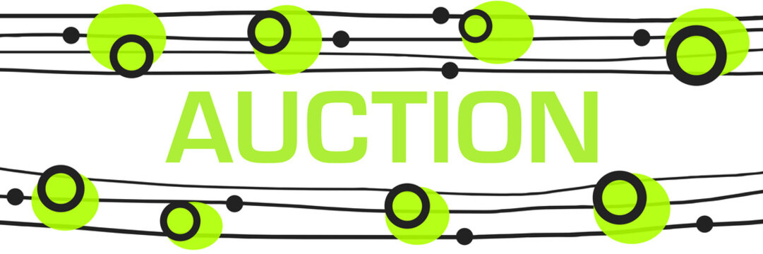 Auction Green Dots Lines Borders Top Bottom 