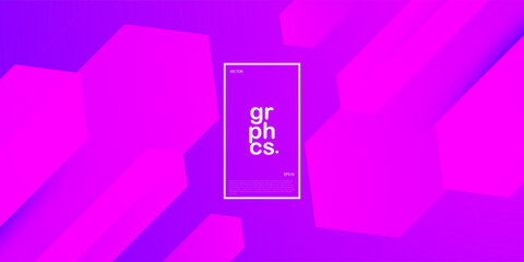 Obraz premium Colorful purple dynamic gradient abstract background. Hexagonal pattern shapes. Cool design. Eps10 vector