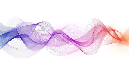 Celebrate innovation with festive gradient lines in a single wave style isolated on solid white background